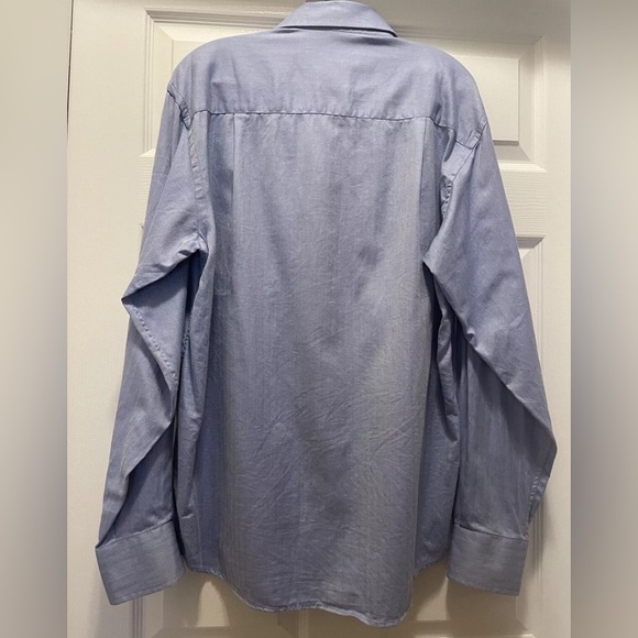 Vintage Franco Gucci Blue Button Down Pure Egyptian Cotton Shirt Size 43 - Picture 6 of 7